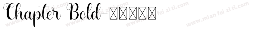Chapter Bold字体转换